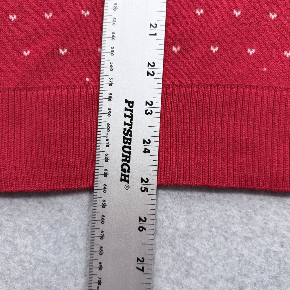 Charter Club Sweater Women's Red PXL Dog Pattern Machine Washable - Picture 5 of 14